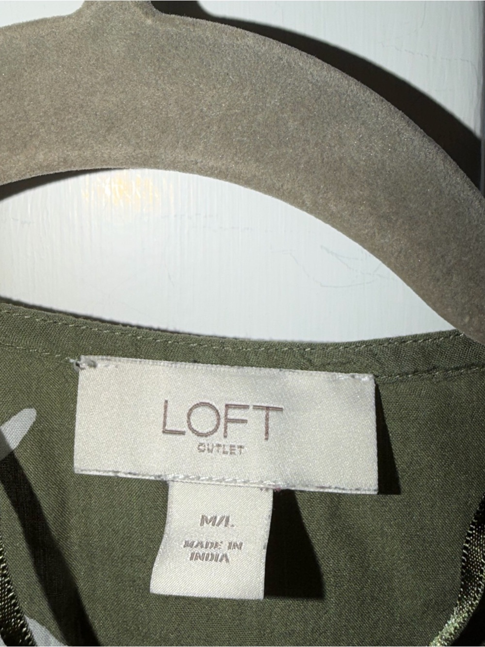LOFT Outlet Olive Green Lightweight 100% modal floral duster long kimono M/L - Picture 2 of 15